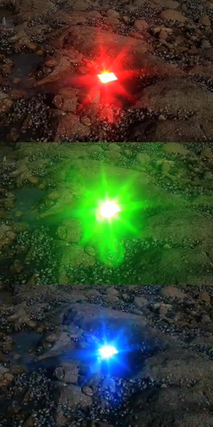 Sunray, projection of the solar spectrum in the eye