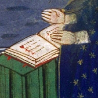Book of Hours, Master of the Gold Scrolls group, Bruges 1425-1450. Cambridge, Harvard University, Houghton Library MS Lat 132. fol. 1