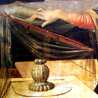 Leonardo da Vinci, olio su tavola, 1470-1478, Galleria degli Uffizi, Firenze.