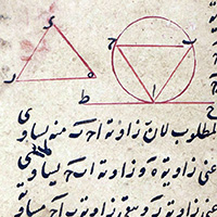 Philadalphia,  Lawrence J. Schoenberg Collection, LJS 286.  Tadhkirah uṣūl handasah al-ḥisāb li-Uqlīdis