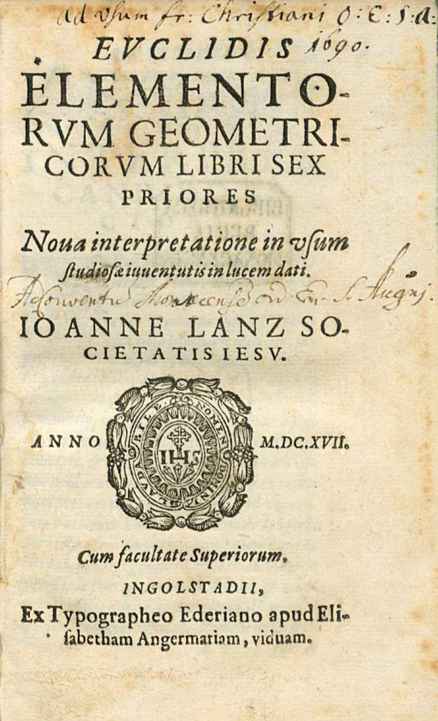Ioanne Lanz. Ingolstadii, apud Elisabetham Angermariam. 1617