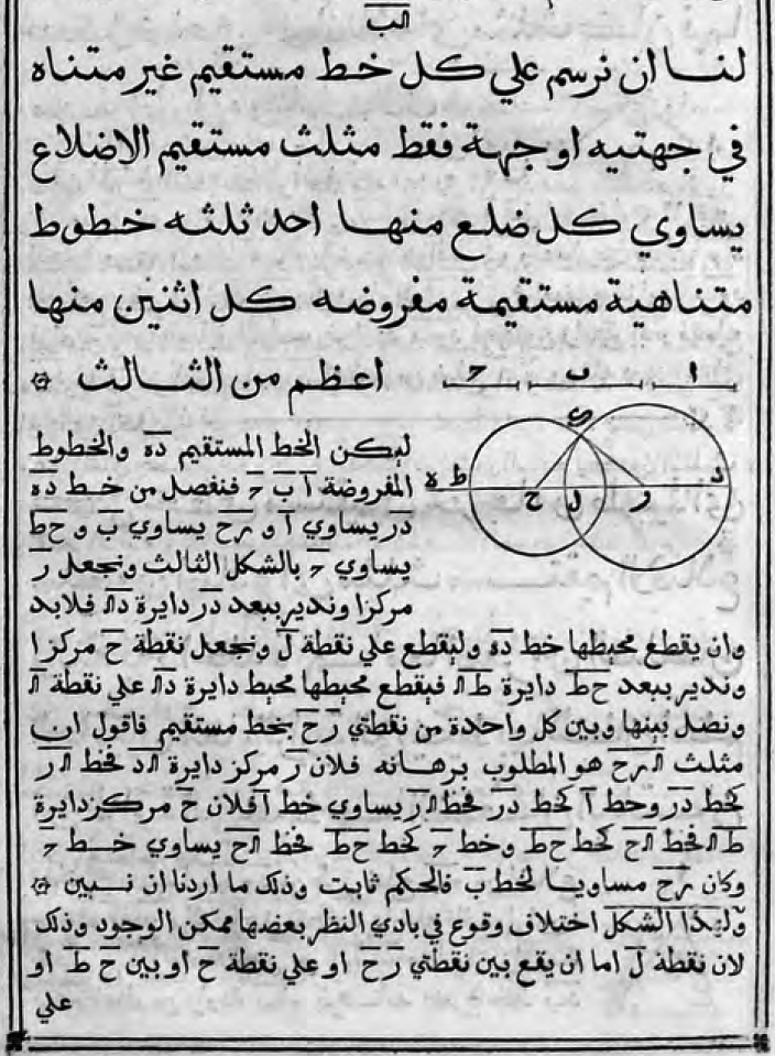 EX TRADITIONE DOCTISSIMI NASIRIDINI TVSINI Nunc primum Arabice impressi. ROMÆ In Typographia Medicea. MDXCIV