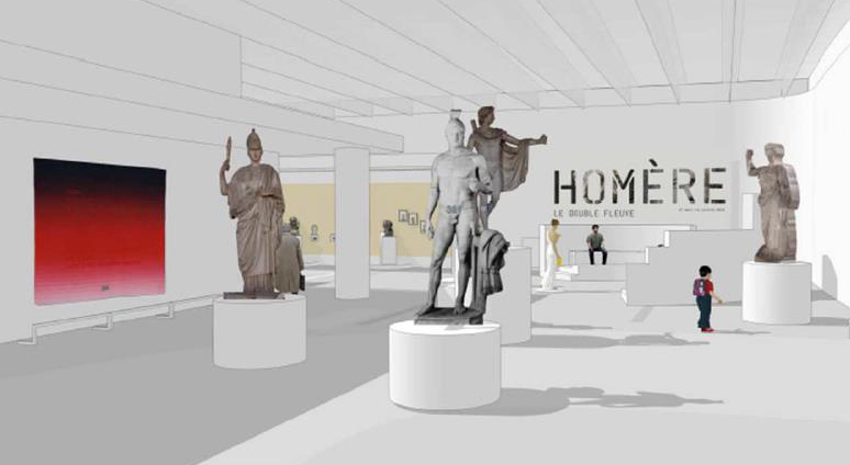 Iliade, Chant IV.140. Homère, Louvre-Lens 2019
