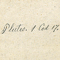 Biblioteca Medicea Laurenziana. Pluteus I. 17