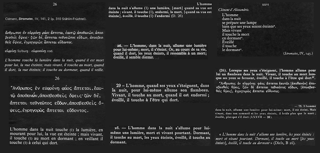 10 traductions du fragment B.26 d'Héraclite