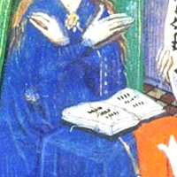 Book of Hours, Use of Rome,  in the style of the Gold Scrolls group, 1440-1460, British Library, Harley 2884,  fol. 22v
