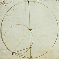 cercles tangents avec diamètre, Biblioteca Apostolica Vaticana, Palatinus. latinus. 1351