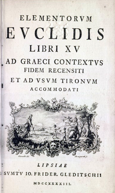 Georg. Frider. Gleditschius, Elementorvm Evclidis  Libri XV. Leipzig, 1743